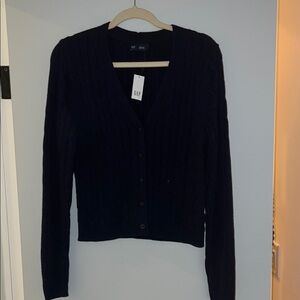 GAP Blue Cardigan Sweater Classic Knit